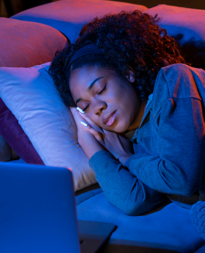 lady sleeping listening to dreamify content